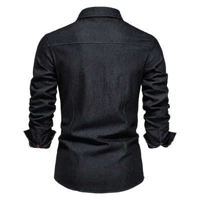 Herren Hemd Langarm Baumwolle Casual Stil