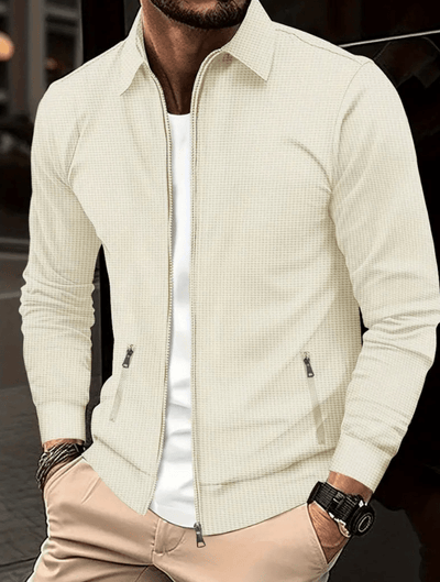 Herren Hemd Mit Reißverschluss Aus Leichtem Material, Modern Und Klassisch