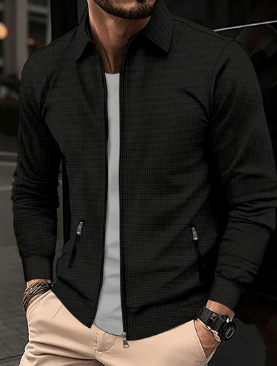 Herren Hemd Mit Reißverschluss Aus Leichtem Material, Modern Und Klassisch