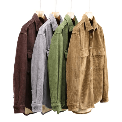 Herren Overshirt Corduroy Trendy und Bequem