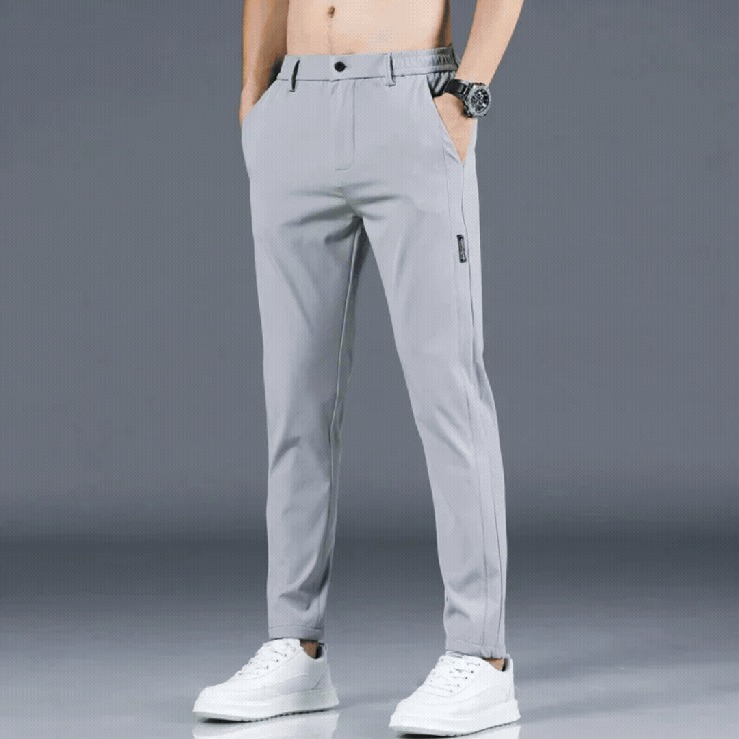 Herrenhosen – elastischer Bund – schmale Passform – Freizeithosen – Stretchhosen