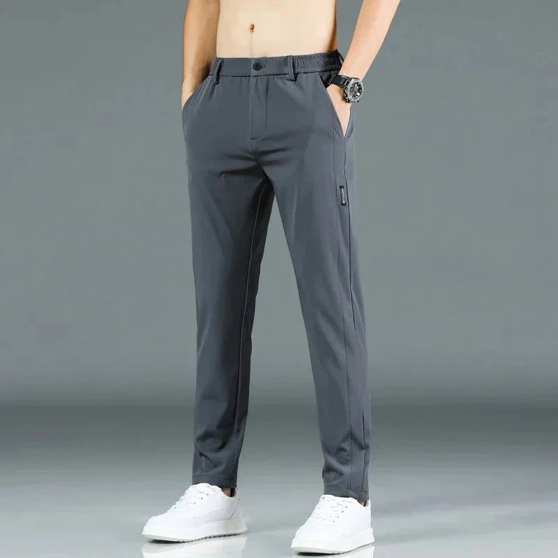 Herrenhosen – elastischer Bund – schmale Passform – Freizeithosen – Stretchhosen