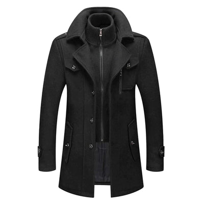 Herrenjacke – Reißverschluss – Einreihig – Wollmantel – Winterjacke