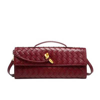 Luxury Vegan Leather Clutch – Handwoven, Elegant & Sustainable