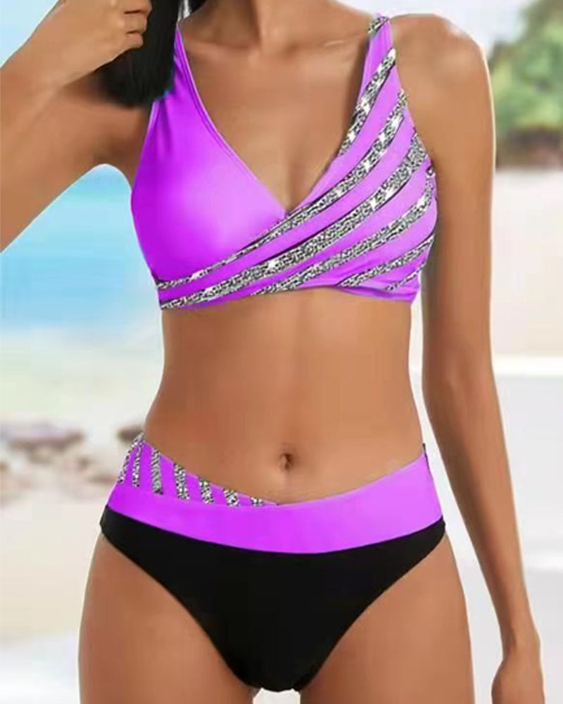 Mona - Warmer Bikini mit Print