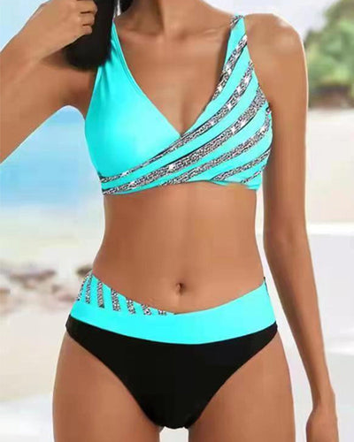 Mona - Warmer Bikini mit Print