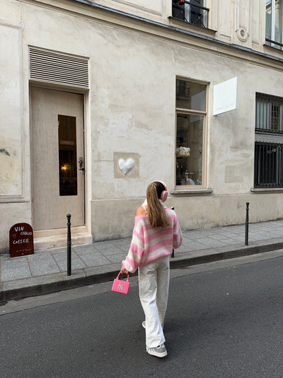 Gestreifter Strickpullover