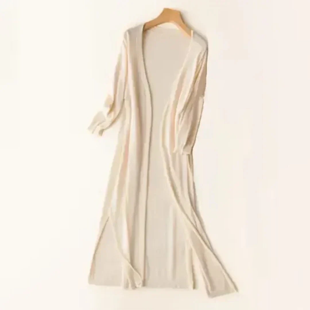 Damen Langer Leichter Eleganter Strickjacke | Langarm