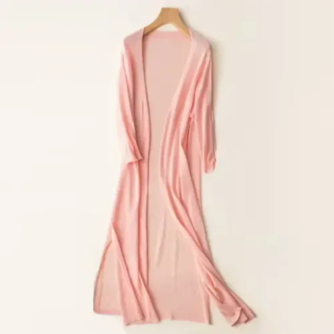 Damen Langer Leichter Eleganter Strickjacke | Langarm