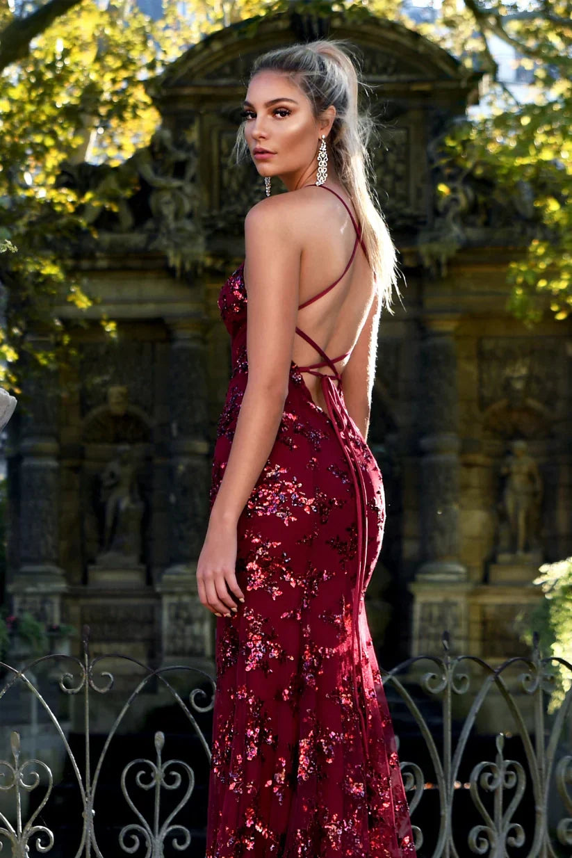 Elegantes Glitzer Abendkleid