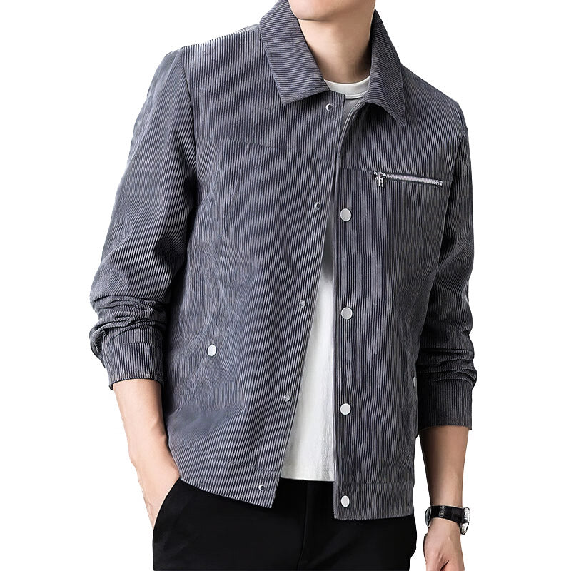 Hochwertige Herren-Übergangsjacke aus klassischem Samt