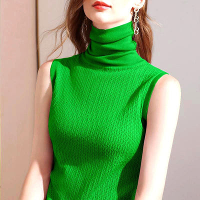 Kiran | Gemütlicher hochgeschlossener ärmelloser Pullover