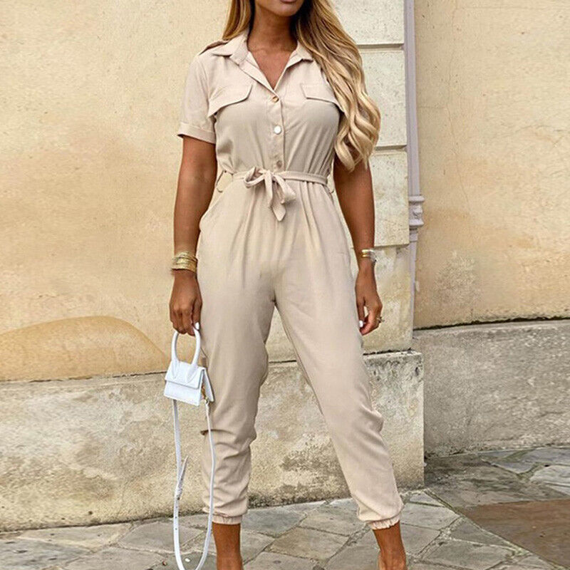 Jumpsuit mit Gürtel für Damen