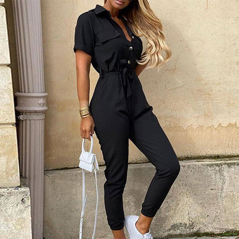 Jumpsuit mit Gürtel für Damen