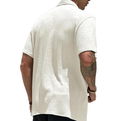 Kurzarmhemd | Lässig | Lockere Passform | Hemd mit Knöpfen | Herrenhemden