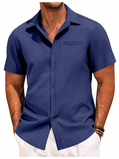 Kurzarmhemd – Leichtes Herrenhemd mit Kragen und Knöpfen
