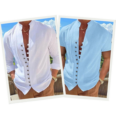 Kurzarmhemd – leichtes, atmungsaktives Sommerhemd mit Knopfleiste für Herren