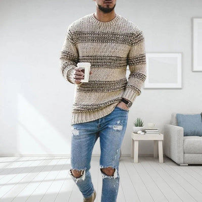 Pullover Herren Norwegisch Strick | Warm Grob Gestrickt Winter