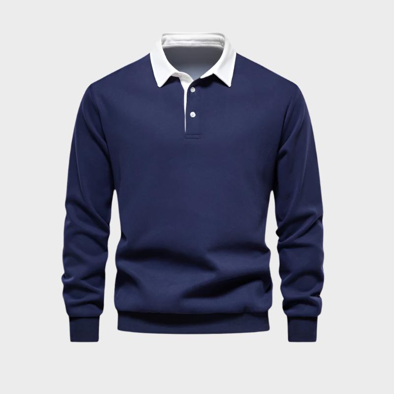 Langarm-Polo | Freizeit | Halbgeknöpft | Pullover-Polo | Herrenbekleidung