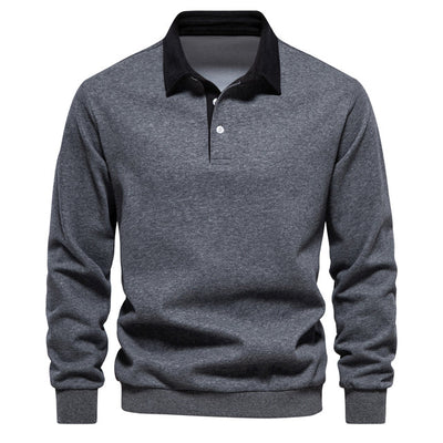 Langarm-Polo | Freizeit | Halbgeknöpft | Pullover-Polo | Herrenbekleidung