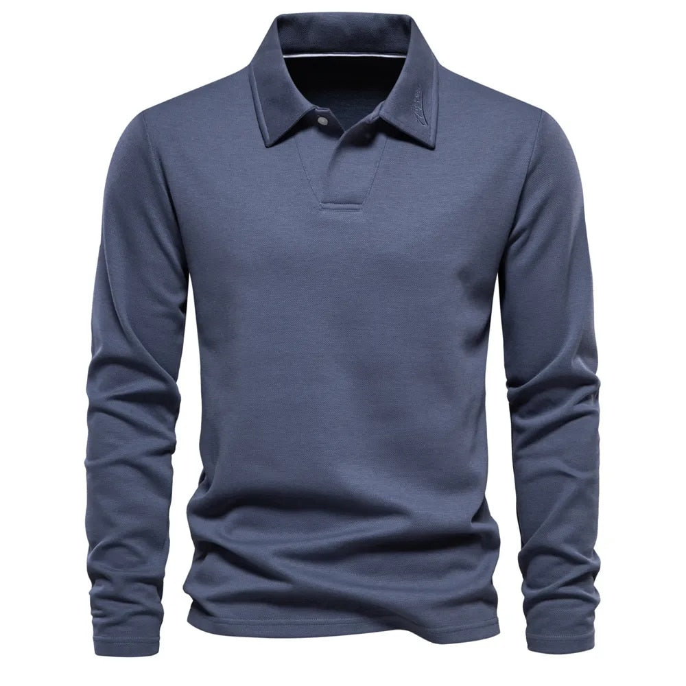 Langarm-Polo | Umlegekragen | Pullover | Polohemd | Herrenhemden