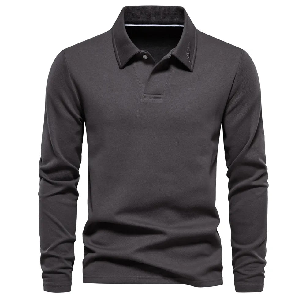 Langarm-Polo | Umlegekragen | Pullover | Polohemd | Herrenhemden