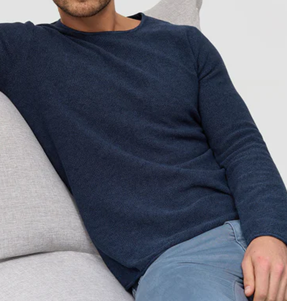 Langarm-Shirt – Lässiger Rundhalspullover für Männer