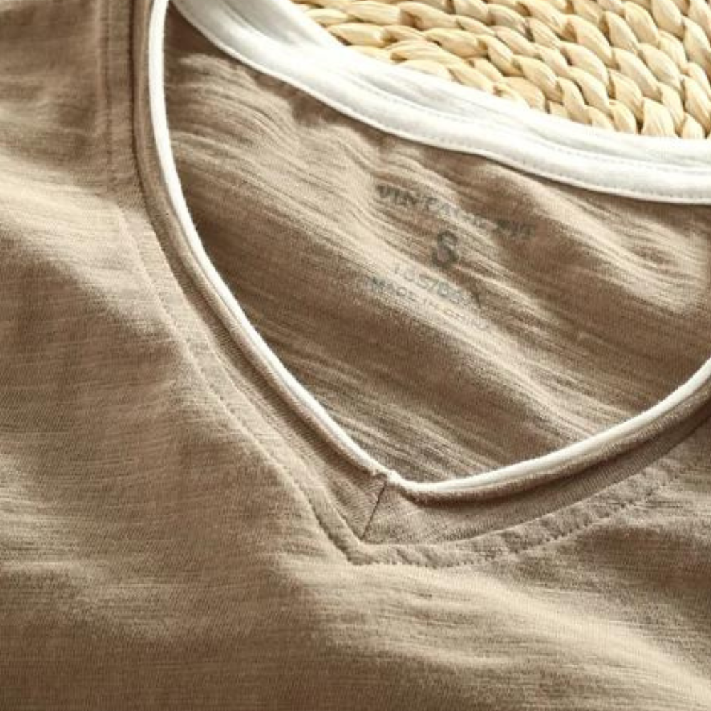 Langarm-T-Shirt | V-Ausschnitt | Langarm-Shirts | Herrenbekleidung