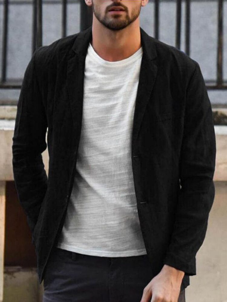 Leinenblazer – Leichte, einreihige Baumwollblazerjacke für Herren