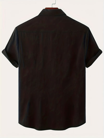 Leinenhemd – Baumwolle – Kurzarm – Knopfleiste – Herrenbekleidung