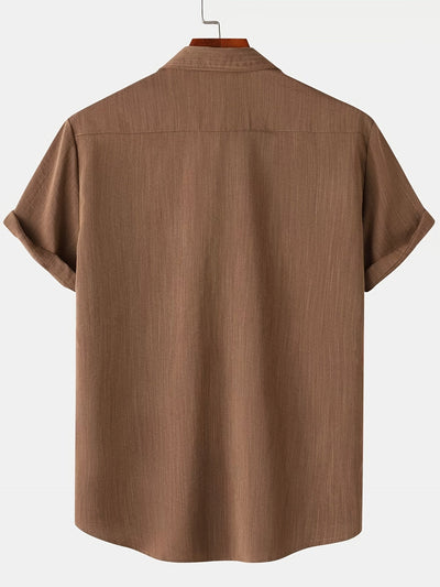 Leinenhemd - Kurzarm - Button-Up - Sommerhemd - Herrenhemden