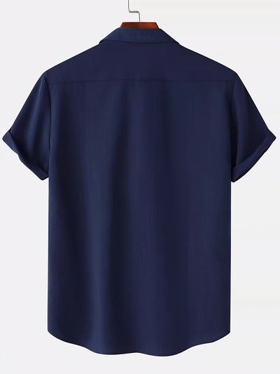 Leinenhemd - Kurzarm - Button-Up - Sommerhemd - Herrenhemden