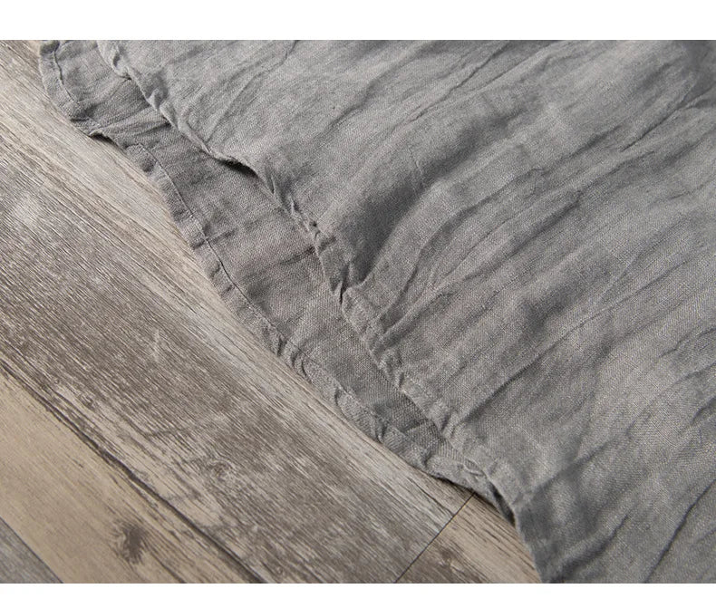 Leinenhemd – mit Knöpfen – leicht – Kurzarmhemd – Herrenhemden