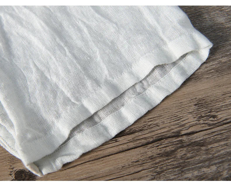 Leinenhemd – mit Knöpfen – leicht – Kurzarmhemd – Herrenhemden