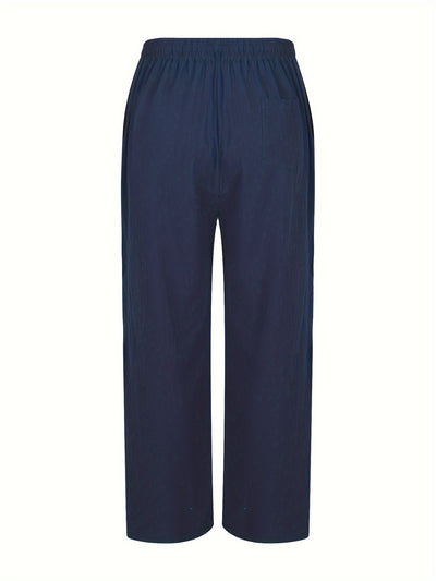 Leinenhose | Elastischer Bund | Kordelzug | Locker sitzende Hose | Herrenhose