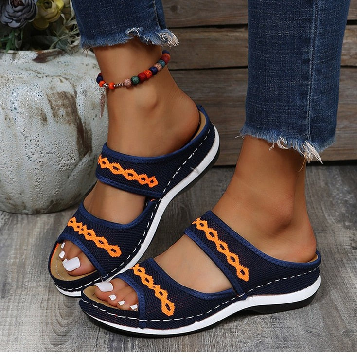 Rose | Orthopädische Retro-Sandalen zum Hineinschlüpfen