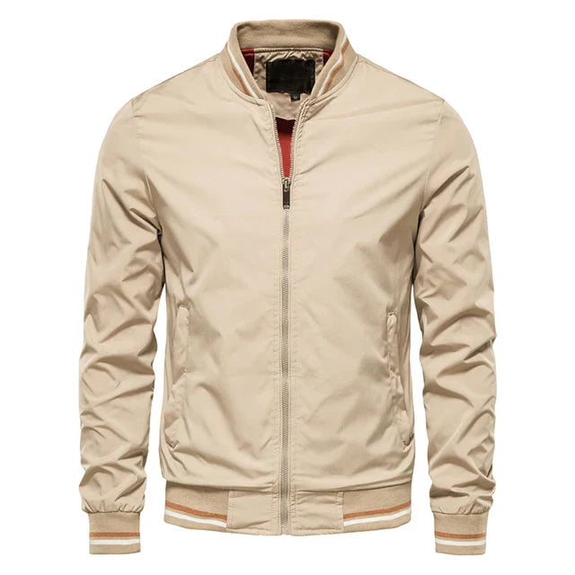 Winddichte jacke für männer mit rollkragenpullover