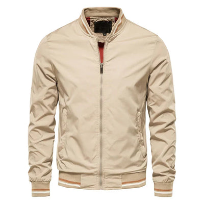 Winddichte jacke für männer mit rollkragenpullover