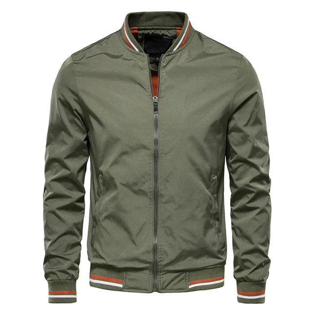 Winddichte jacke für männer mit rollkragenpullover