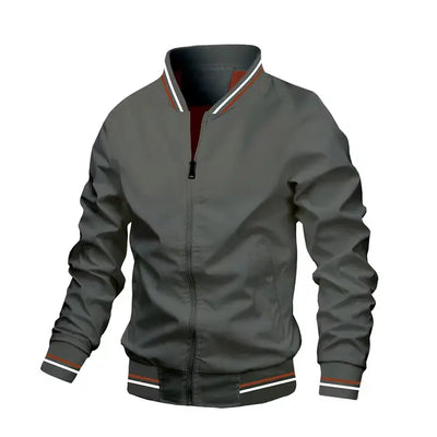 Winddichte jacke für männer mit rollkragenpullover