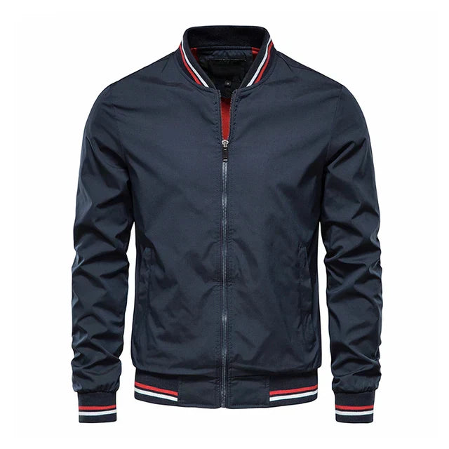 Winddichte jacke für männer mit rollkragenpullover