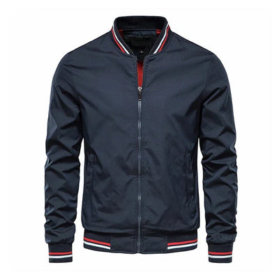 Winddichte jacke für männer mit rollkragenpullover