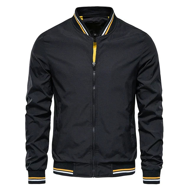 Winddichte jacke für männer mit rollkragenpullover