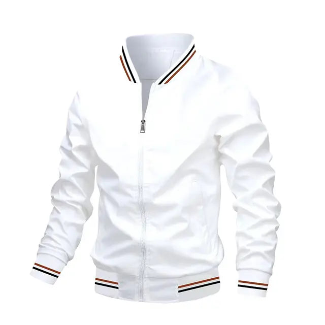 Winddichte jacke für männer mit rollkragenpullover