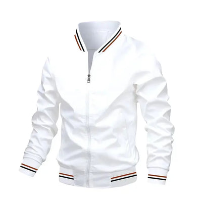 Winddichte jacke für männer mit rollkragenpullover