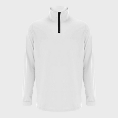 Herrenpullover mit reißverschluss und niedrigem kragen