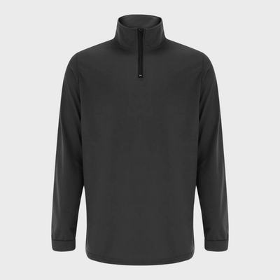 Herrenpullover mit reißverschluss und niedrigem kragen
