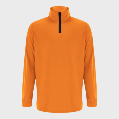 Herrenpullover mit reißverschluss und niedrigem kragen