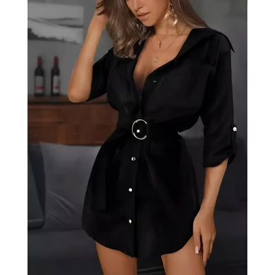 Ladina | Stylisches Lace-Up Shirtkleid