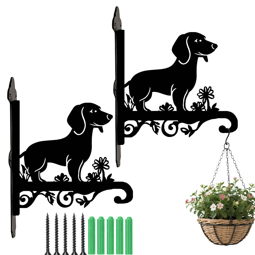Dachshund Metall Pflanzenständer zum Hängen
